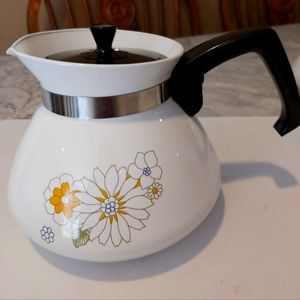 Vintage corning floral kettle
